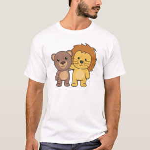 Lion Bear Zoo Cute Animals Cute Kids T-Shirt
