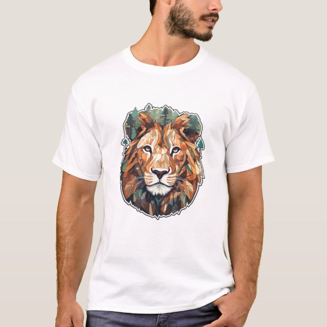 Lion Beast Animal World Wildlife Beauty Discovery T-Shirt (Front)