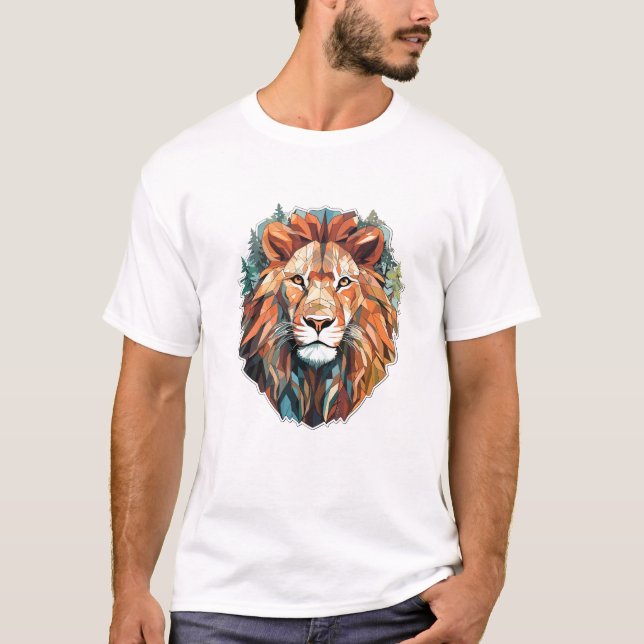 Lion Beast Animal World Wildlife Beauty Discovery T-Shirt (Front)