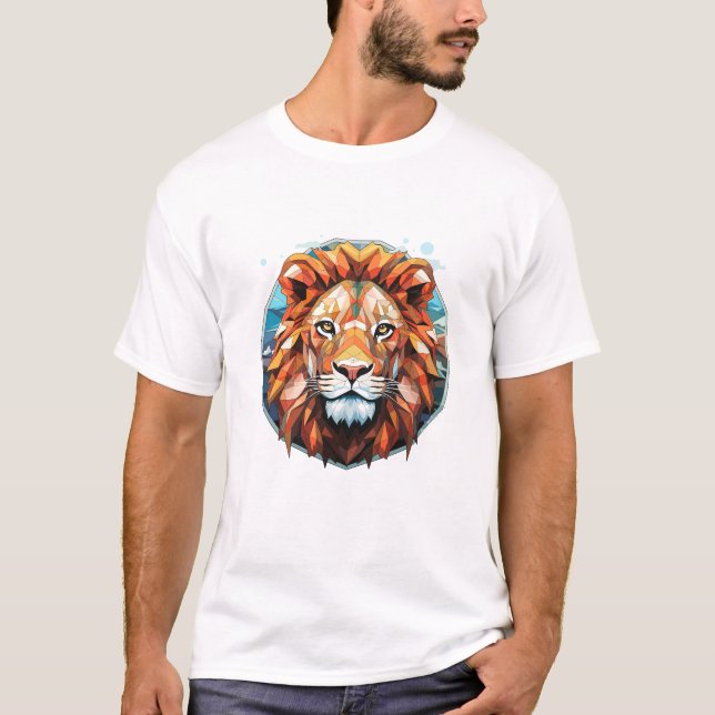 Lion Beast Animal World Wildlife Beauty Discovery T-Shirt (Front)