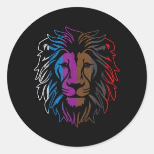 Lion Belt Colours Jiu Jitsu BJJ Brazilian Jujitsu Classic Round Sticker