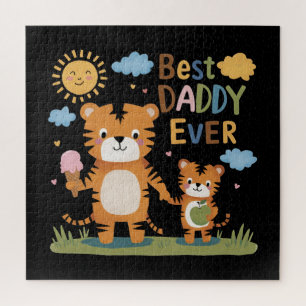 Lion Best Daddy Ever Jigsaw Puzzle
