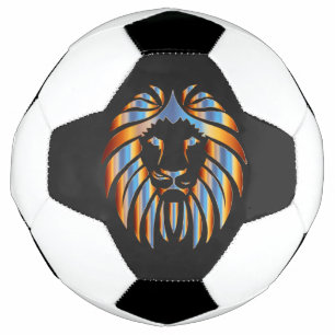 Lion, Big Cat, chromatic design, Football