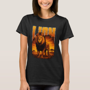 Lion Big cat King of Savannah Huge Predator Cats H T-Shirt