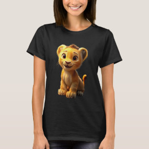 Lion Big Cat Young Cute Lion Lions Mane Love Wild  T-Shirt