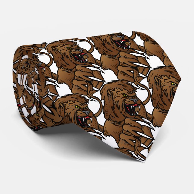 Lion Big Claws Sports Football Basketball Tie (Rolled)