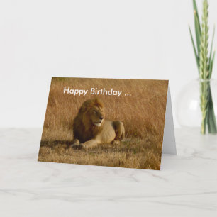 Lion Birthday card. Card
