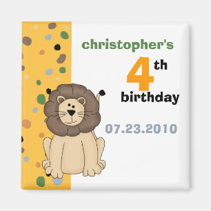 Lion • Birthday Invitation Magnet