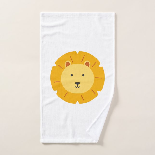 Lion Birthday Kids Art Hand Towel (Hand Towel)