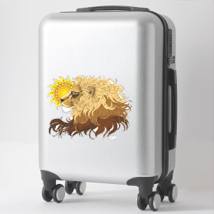 Lion Black Yellow Mandala Sun