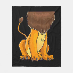 Lion Body Costume Mane Cute Headless Fun Lions Hal Fleece Blanket
