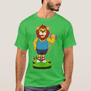 Lion Bodybuilder Dumbbell T-Shirt