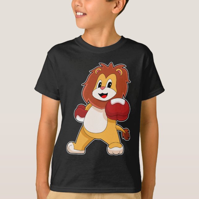 Lion Boxer Boxing gloves Boxing T-Shirt (Front)