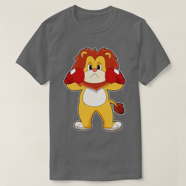 Lion Boxer Boxing gloves T-Shirt (Design Front)