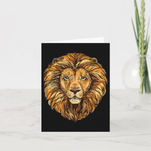Lion Boy Lion Graphic Tees For Women  Card