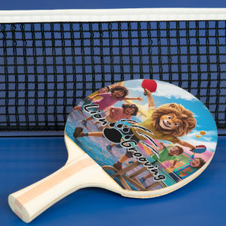Lion Boy Play Ping Pong Paddle