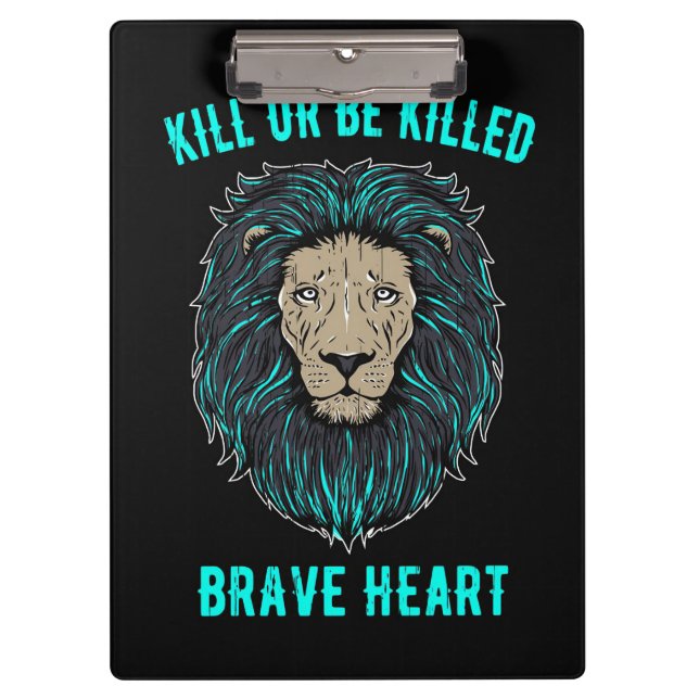 Lion Brave Heart Clipboard (Front)