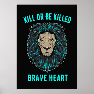 Lion Brave Heart Poster