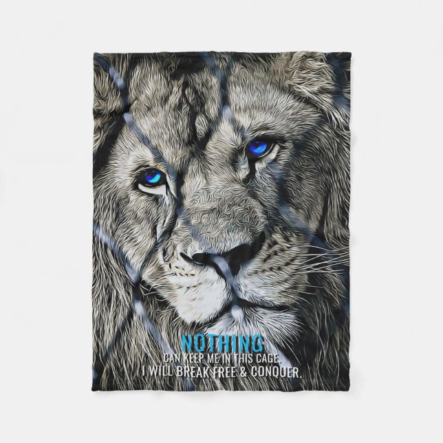 Lion Break Free Fleece Blanket (Front)