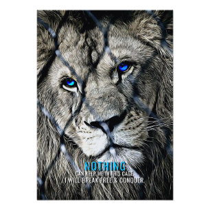 Lion Break Free Photo Print