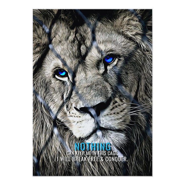 Lion Break Free Photo Print (Front)
