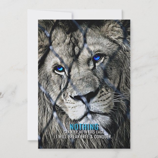 Lion Break Free Thank You Card (Front)
