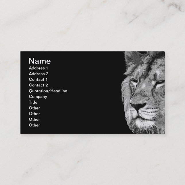 Lion Business Card (Front)