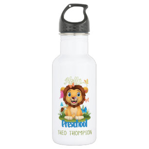 Lion & Butterfly Back to School Preschool 1st Day 532 Ml Water Bottle