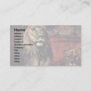 Lion By Meyerheim Paul Friedrich (Best Quality) Business Card