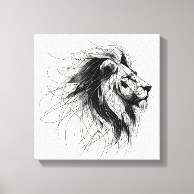 lion canvas print (Front)
