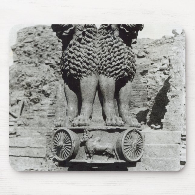 Lion capital from the Pillar of Emperor Ashoka Mouse Mat (Front)