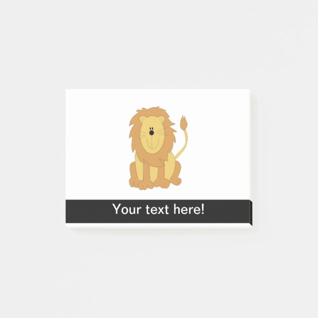 Lion cartoon post-it notes (Front)