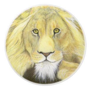 Lion Ceramic Knob