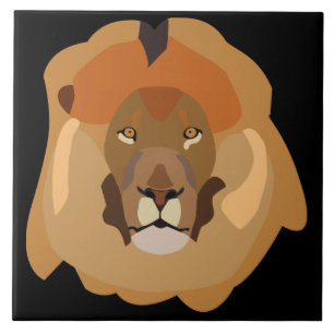 lion ceramic tile