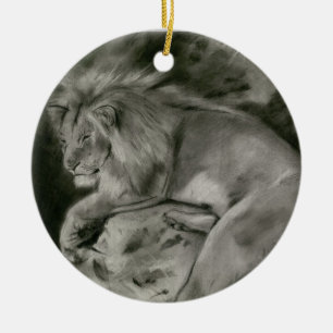 Lion Ceramic Tree Decoration