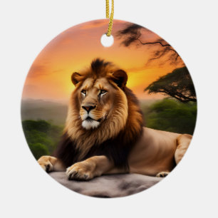 Lion Ceramic Tree Decoration