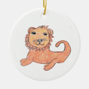 Lion Ceramic Tree Decoration