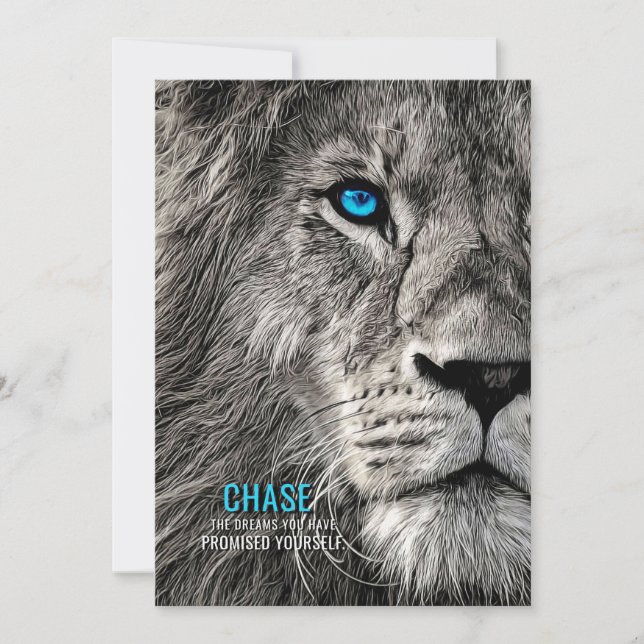 Lion Chase Your Dreams Invitation (Front)