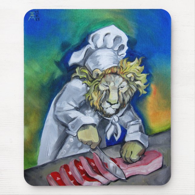 Lion Chef Mouse Mat (Front)