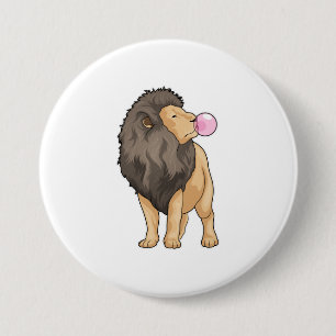 Lion Chewing gum 7.5 Cm Round Badge