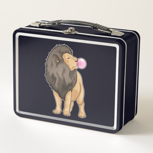Lion Chewing gum Metal Lunch Box (Front)