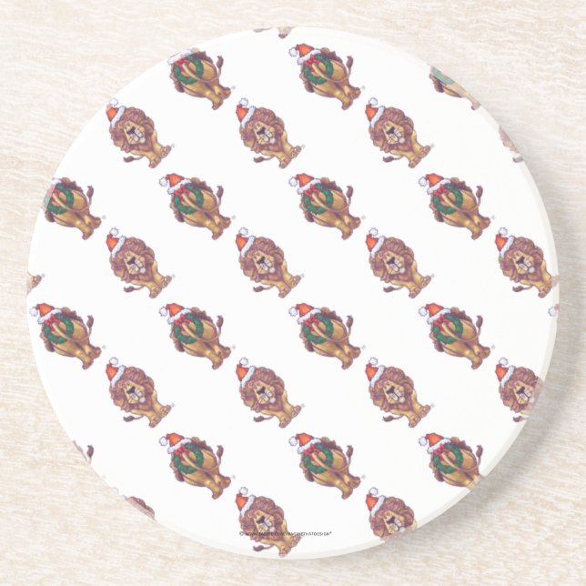 Lion Christmas Coaster (Front)