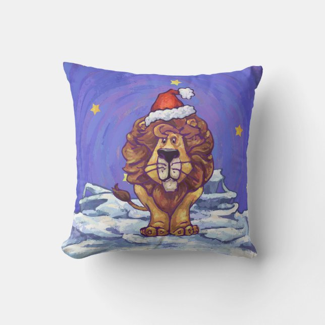 Lion Christmas Cushion (Front)