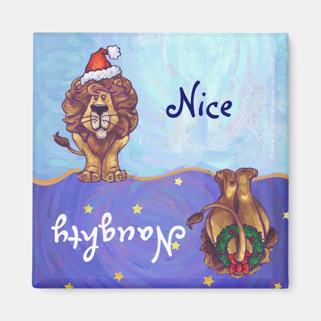 Lion Christmas Magnet (Front)