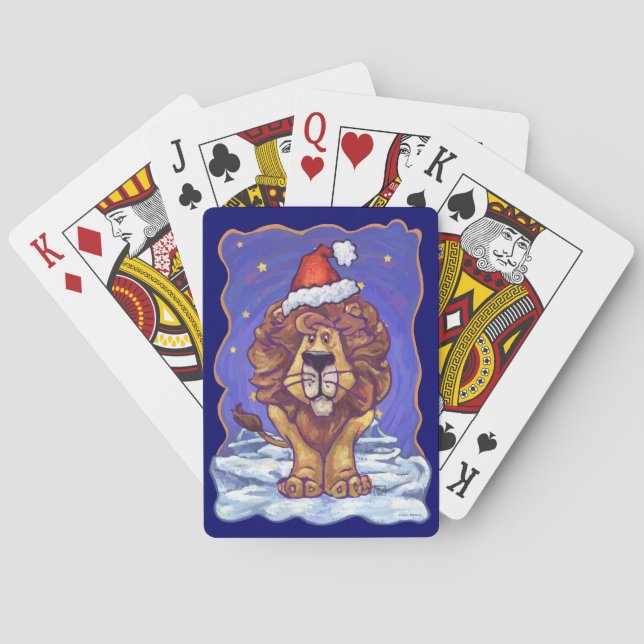 Lion Christmas Playing Cards (Back)