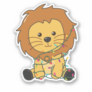 Lion Christmas Snow Winter Animals Lions