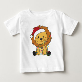 Lion Christmas Snow Winter Animals Lions Baby T-Shirt