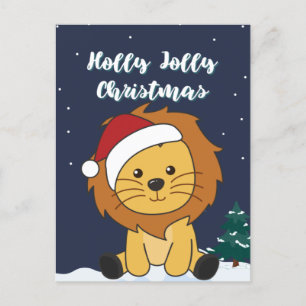 Lion Christmas Snow Winter Animals Lions Holiday P