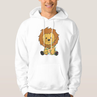 Lion Christmas Snow Winter Animals Lions Hoodie