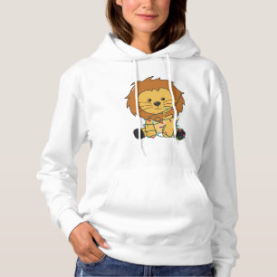 Lion Christmas Snow Winter Animals Lions Hoodie